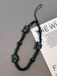 1pc Handmade Beaded Cute Cat Y2K Style Phone Lanyard, CDD Camera Anti-Lost Chain, Bag Pendant, Keychain, Case Pendant, Gift - Multicolor - View 7