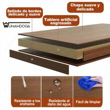 Gabinete de cocina Alacenas para Cocina,Muebles para Cocina Modernos,Bufetera Mueble con 5 Puertas,Gran Capacidad Almacenamiento - Marrón - Ver 11