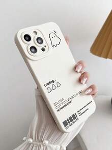 1pc Durable TPU Phone Case With Ghost Pattern And Full Camera Protection, Compatible With IPhone - Multicolor - View 2