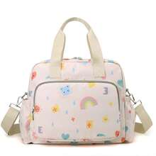 1pc Nylon Mommy Bag, Multi-Functional Shoulder Bag, Crossbody Bag With Wet & Dry Separation, Tissue Pocket, Handbag, Large Capacity Maternity Bag, Can Be Hung On Stroller, Convenient For Travel - Multicolor - View 3
