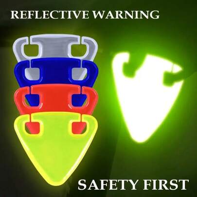 4pcs Reflective Safety Warning Accessories For Bicycle, Scooter, Truck And Motorcycle, Enhancing Road Visibility And Safety
