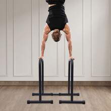 HOHOBLA Dip Bar, Adjustable Parallel Bars For Home Workout, Dip Station With 440lbs Loading Capacity, Heavy Duty Parallel Bars Workout Equipment For Calisthenics, Strength Training [Festive Gift For Halloween & Christmas] - Black - View 6