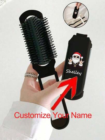 Custom Folding Comb, Personalized Airbag Comb, Custom Name Folding Comb, Folding Mini Comb, Portable And Portable, Women's Mirror, Airbag Integrated, Compact Massage Air Cushion Comb, Folding Comb, Foldable Comb, Women's Folding Comb, Folding Pocket Comb, Portable Comb, Flip Comb, Women's Travel Comb, Travel Brush And Comb, Air Cushion Comb, Christmas Gift