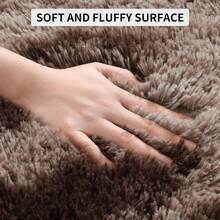 8x10 Area Rugs For Living Room, Ultra Soft Large Shag Black Bedroom Rug Upgrade Non-Slip Plush Modern Fluffy Carpet For Kids Boys Girls Room Home Decor Aesthetic - 咖啡棕 - 查看 6