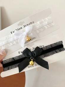 1 chiếc vòng cổ choker hình trái tim đính ngọc trai cho bé gái - Một cỡ - Xem 9