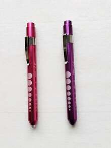 2pcs/3pcs Medical Pen Light, Reusable LED Medical Pen Flashlight With Pupil Scale Measuring Tape And Ruler For Nursing Students, White Light, Warm Light For Nurses, Students, Doctors Daily Use Pocket Nurse Aluminum Pen Light ,Dry Battery Power Supply(Batteries Not Included),Birthday Gifts, Graduation Season Gifts