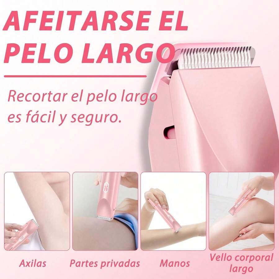 Depiladora 2 En 1 Rasuradora Electrica Mujer, Depiladora Electrica Mujer,Afeitadora Corporal para Mujer,para Bikini Axilas Brazos - 1 - Ver 1