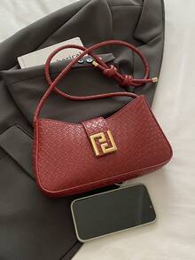 New Luxury Solid Color Versatile Women Shoulder Bag - Red - View 8