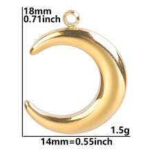 2pcs Heart Lock & Crescent Moon Pendant, 304 Stainless Steel Charm Jewelry Making Supplies, Witch Heart Moon Pendant, DIY Necklace, Keychain, Earrings, Bracelet Decoration, 18k Plated PVD, Unisex