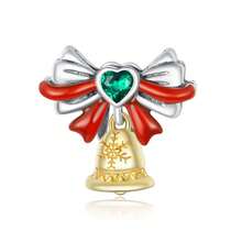 bamoer Bamoer's Original Design Christmas Series Charm: DIY Beaded Christmas Stockings, Cute Snowmen, Gingerbread Men, Heart-Shaped Candy Canes, Gift Beads, Golden Bells - Fashionable And Popular Women's Jewelry With 925 Silver Accessories
