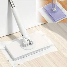 Lazy Portable Mop With Replaceable Cleaning Cloths - Heavy-Duty ABS Construction, Space-Saving Design, Compatible With Standard Cleaning Cloths - Suitable For Kitchens, Bathrooms, Windows, Floors - Ideal For Household And Commercial Cleaning, Multi-Functional Cleaning Tool - 彩色 - 查看 5