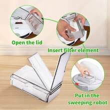 Filter Accessories For Roborock S8/S8+/S8 Pro Ultra/S7/S7 Maxv/S7 Maxv Ultra/S7 Max Ultra/S7 Pro Ultra Robot Vacuum Cleaner, HEPA Filter G20 Sweeping Robot Spare Parts Replacement Part - White - View 6