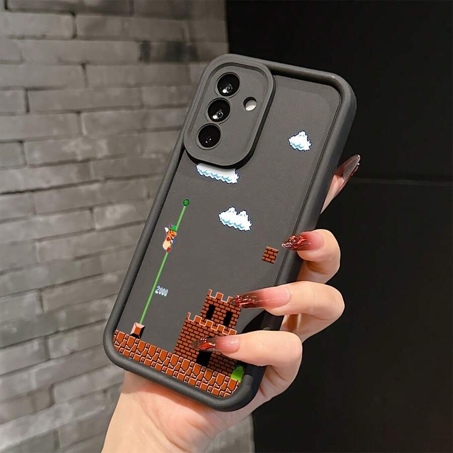 Funda de teléfono para juegos populares de 'S Pixel Castle es compatible con Samsung Galaxy A26 A36 A55 A35 A06 A16 A05 A14 A24 A34 A54 A15 A05S A25 A23 A33 A53 A73 A13 4G 5G, con un respaldo suave de TPU. - Color mezclado 1 - Ver 1