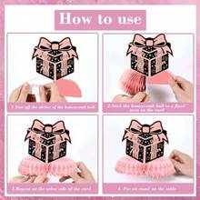 D70th Birthday Table Decorations Centerpieces - 10 Pcs Rose Gold Honeycomb Centerpieces Cake Topper Table Decor For Women Cheers To 70 Years Old Party Plies - 如圖 - 查看 4