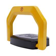 GDAE10 Barriera di parcheggio automatica gialla Barriera di parcheggio in acciaio ad alta temperatura Barriera di parcheggio con telecomando Barriere di parcheggio anticollisione a 180° Barriera di parcheggio impermeabile con 2 telecomandi Strumento allarmato - Giallo - Visualizzare 4