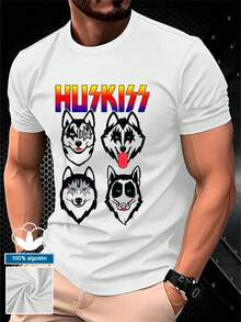 Camiseta 100% algodón para hombre con un estampado único de calavera. Camiseta informal y cómoda de manga corta con cuello redondo. Perfecta para primavera y verano, ideal para cualquier ocasión. Color liso, informal y para uso diario. Camiseta ligera y transpirable de manga corta para verano (Tallas S, M, L, XL, XXL y XXXL). - Blanco - Ver 2