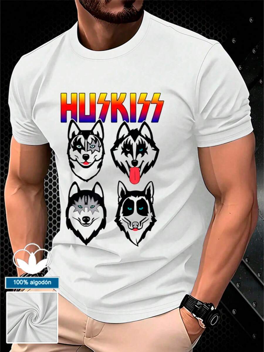Camiseta 100% algodón para hombre con un estampado único de calavera. Camiseta informal y cómoda de manga corta con cuello redondo. Perfecta para primavera y verano, ideal para cualquier ocasión. Color liso, informal y para uso diario. Camiseta ligera y transpirable de manga corta para verano (Tallas S, M, L, XL, XXL y XXXL).
