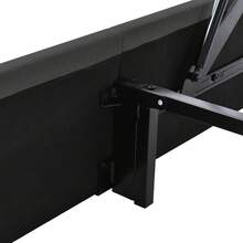 Storage Bed, Upholstered Bed, Hydraulic Double Bed 140x200cm, Wooden Slatted Base, Bed With Metal Slatted Base, Linen, Grey - Grey - View 9