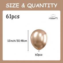 Bộ vòng hoa bóng bay vàng sâm panh kim loại 5/10/12/18 inch, bóng bay cao su dày cao cấp dùng cho đám cưới, kỷ niệm, đính hôn, sinh nhật, tốt nghiệp, lễ rửa tội, tiết lộ giới tính, tiệc độc thân, tiệc tắm, vật dụng trang trí tiệc - Vàng sâm panh - Xem 13