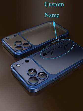 Customized Personalized DIY Name Electroplated Matte Finish Phone Case, Compatible With IPhone 17 Pro Max, 17 Pro, 17 Air, 17, 16 Pro Max, 16 Pro, 16, 15, 14, 13, 12, With Camera Protection Back Cover