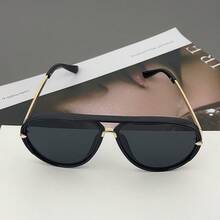 1 件女士复古简约大框时尚眼镜，适合海滩和旅行 - 玳瑁 - 查看 9