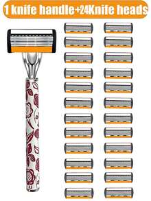 Exquisite And Affordable Men's Manual Safety Shaver, Upgraded To 6-Layer Blades, With Clean And Refreshing Shaving, No Stubble, Smooth And Skin Friendly, Suitable For Various Daily Shaving Scenarios For Men And Women.