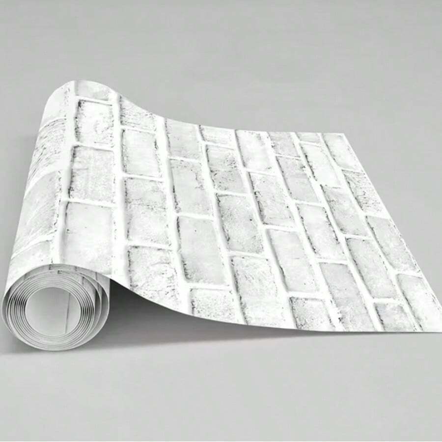 Carta da parati autoadesiva in stile fattoria moderna, decorazione murale impermeabile e lavabile per cucina, bagno, decorazione murale - motivo finto mattone