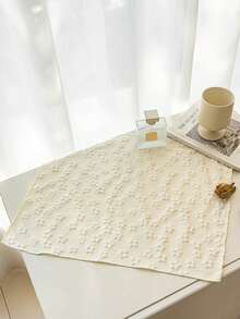 1 pieza/6 piezas Estilo coreano Ins Servilleta pequeña de encaje con forma de corazón, Mantel individual, Posavasos, Tapete multiusos para cubrir el polvo