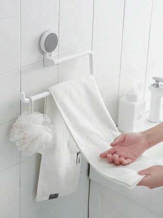 1 pieza Soporte giratorio para toallas de papel de cocina, dispensador adhesivo de rollo de papel para armario, estante para papel higiénico, organizador de almacenamiento para papel de aluminio y film transparente