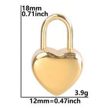 2pcs Heart Lock & Crescent Moon Pendant, 304 Stainless Steel Charm Jewelry Making Supplies, Witch Heart Moon Pendant, DIY Necklace, Keychain, Earrings, Bracelet Decoration, 18k Plated PVD, Unisex