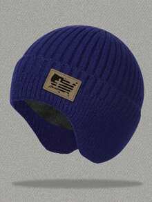Thickened Knitted Beanie Hat With Thermal Lined , Fashion Winter Ear Warmer,Summer,Beach,Holiday - US Ink - View 5