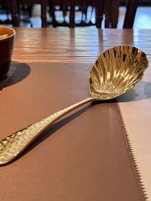 1 件/2 件超大号公勺套装，8.85 英寸（22.5 厘米）18/8 不锈钢大金属勺，适用于自助餐、派对、餐饮、宴会、圣诞礼物 - 可用洗碗机清洗（银色/金色）