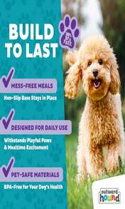 Outward Hound Medium Slow Feeder Bowl, Puzzle Maze For Fast Eaters, Small To Medium Dogs, Helps Prevent Bloat &Amp; Aid Digestion, Holds 2 Cups Wet Or Dry Food, Non-Slip, Made Without BPA, Turquoise - ColorA - 查看 5