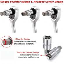 GEARZAAR 94pcs 1/4" & 1/2" Socket Ratchet Screwdriver Bit Set With Case FREE NEXT DAY - Default - View 8