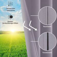 Blumtal Set Of 2 Blackout Curtains, Opaque, Elegant Curtains With Eyelets For Bedroom - 夏日綠 - 查看 11