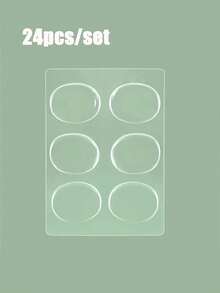 24pcs/Set Anti-Blister Shoe Heel Patches, Anti-Wear Patch - Soft Silicone Non-Slip Cushion Pads, Transparent Comfortable Heel Grippers For High Heels, Prevents Slipping & Friction, 24 Count Heel Pads For Shoes, Blister Prevention, High Heel Accessories, Textured Grip Surface, Flexible Adhesive Strips