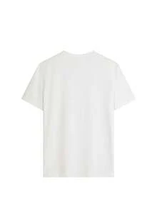 Nuevo lanzamiento otoño-invierno 2025: Camiseta de manga corta para mujer con cuello redondo, cut relajada y estampado de diseño actual. Tejido suave y con gran caída, ideal para looks casuales o sofisticados - Blanco - Ver 4