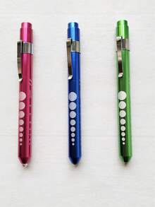 2 件/3 件医用笔灯，可重复使用的 LED 医用笔电筒，带瞳孔刻度卷尺和尺子，适用于护理学生，白光，暖光，适用于护士、学生、医生日常使用袖珍护士铝制笔灯，干电池电源（不含电池），生日礼物，毕业季礼物 - 彩色 - 查看 16