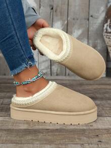 Pantuflas minimalistas de unicolor, cálidas y de moda para interiores, exteriores, viajes, vacaciones y el hogar