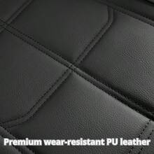 Single Car Front Seat Cover, Durable PU Leather With Storage Pocket, All-Season Fit For Most Cars, SUVs, Trucks - Snug Protection