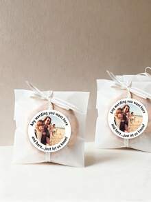 12/24/36/48 pièces Autocollants photo personnalisés, autocollants de mariage, étiquettes photo, autocollants de fête d'anniversaire, personnalisés, étiquettes de célébration, autocollants photo personnalisés pour anniversaires, Saint-Valentin, Fête des mères, anniversaires, Journée des enfants, Fête des pères, remises de diplômes, mariages, pendaison de crémaillère et autres occasions, convenant aux écoles, maisons, bureaux, multifonctionnels, décoratifs, réutilisables