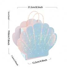 2pcs/5pcs/10pcs,Seashell Party Favor Bag For Mermaid Birthday Decorations And Under The Sea Theme Party Summer Ocean Beach Picnic Party Celebration Gift Bag Goodie Treat Bags Party Supplies(Blue) - 藍色 - 查看 2