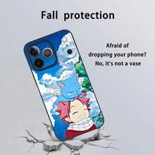 Japanese Anime F-FAIRY TAIL Phone Case Covercompatible with   17 16 15 14 13 12 11 Pro Max Plus Mini Black Frosted Soft Shell Funda,Covercompatible with  17 Hülle, 17 pro Hülle, 17 promax Hülle