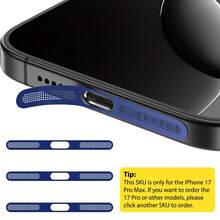 ZYONS 3件装金属扬声器防尘网罩，兼容 17 Pro Max/17 Air/16 Pro Max/16/15/14/13/12系列，耐用金属材质，可选颜色：黑色/银色/宇宙橙/金色/绿色/红色/蓝色/紫色/沙漠钛色 - 3pcs - 查看 27