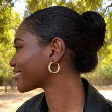 Luxuriöse, elegante, übertriebene, glänzende Creolen mit kubischem Zirkonia, geeignet für den täglichen Gebrauch von Frauen, Partys und Veranstaltungen, Geschenk für Herbst/Winter, Weihnachten, Valentinstag