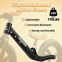 Ridego - Bicicleta de equilibrio de 14 pulgadas para niños de 2 a 6 años, bicicleta ligera para niños con asiento ajustable, bicicleta de empuje con neumáticos de goma de aire, juguetes de viaje - 1 - Ver 3