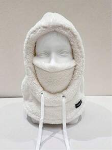 1-Piece Women's Face Mask Hat With Elastic Drawstring, Lightweight And Warm, Perfect For Cycling, Skiing, And Outdoor Sports, Solid Color, Hand Washable, Fleece Neck Gaiter With Ear Flaps, Balaclava For Winter And Fall Outfits Accessories For Winter Winter Head Warmer