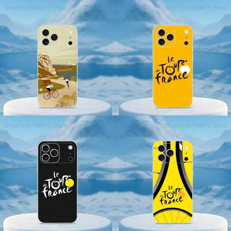 Bike TOUR DE France Phone Case Cover Compatible With  16,15,14,13,12,11,17 Pro,Max,Plus,X,XS,XR,SE,Mini Transparent Soft Cover, Cover Compatible With  17 Case,  17 Pro Case,  17 Pro Max Case