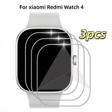 (3 Packs)Tempered Glass For Mi Band 8 Pro/ Redmi Watch 4/Watch 5 Active /Lite Smart Watch Screen Protector Anti-Scratch For Mi Redmi Watch 5 4 Protective Film Gift For Birthday, Family, Friends Watch Cover, Watch Accessories Waterproof Shockproof Anti-Fall Anti-Fall Anti-Fingerprint Full Cover