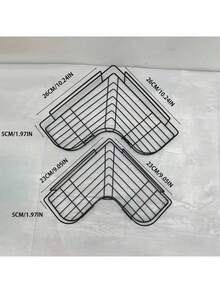 No-Drilling Bathroom Organizer Shelf,Wall Mounted Shower Caddy Storage Rack For Toilet,Shampoo, Kitchen Back To School - Multicolor - View 6